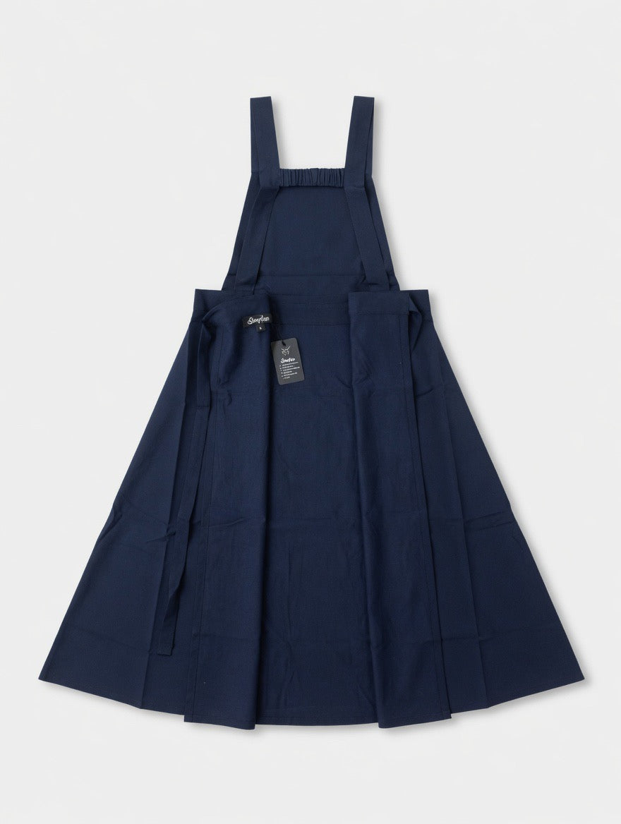 Back view of SharpCzar Haven grooming apron in Navy Blue
