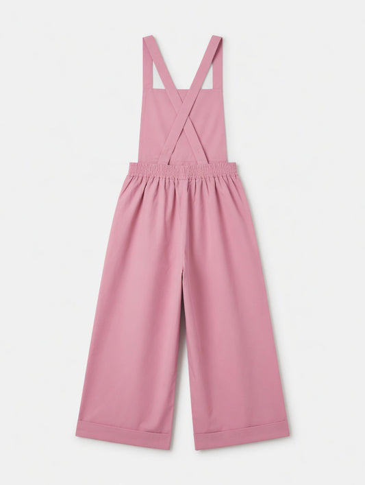 Back view of SharpCzar Ember grooming jumpsuit in Light Pink